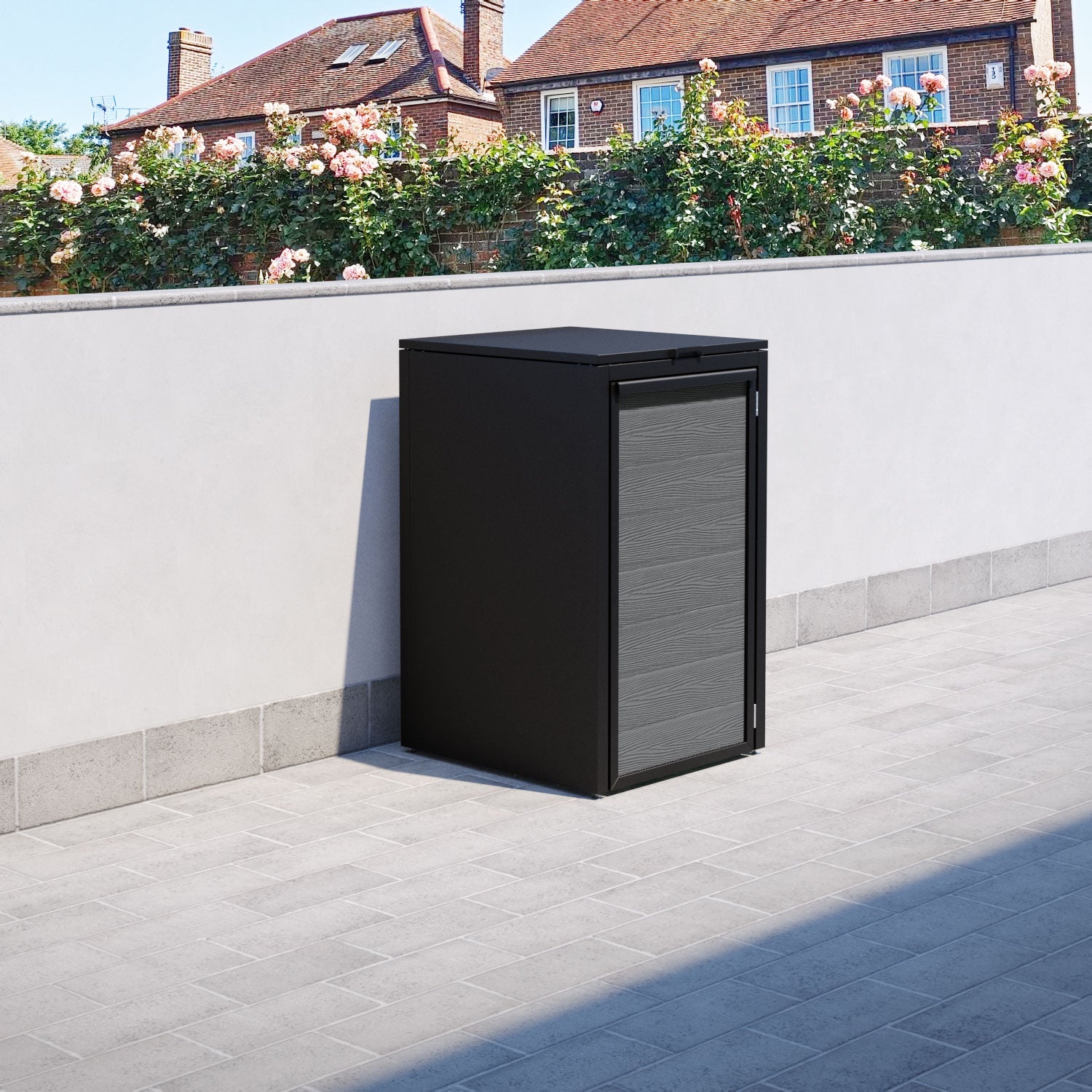 Black 1 Bin Store with Classic Door Slat