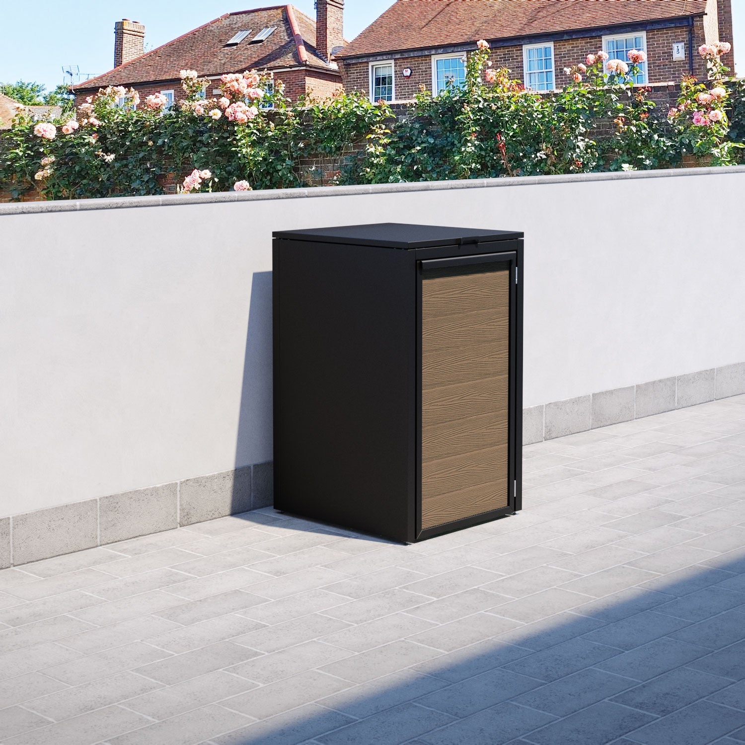 Black 1 Bin Store with Classic Door Slat