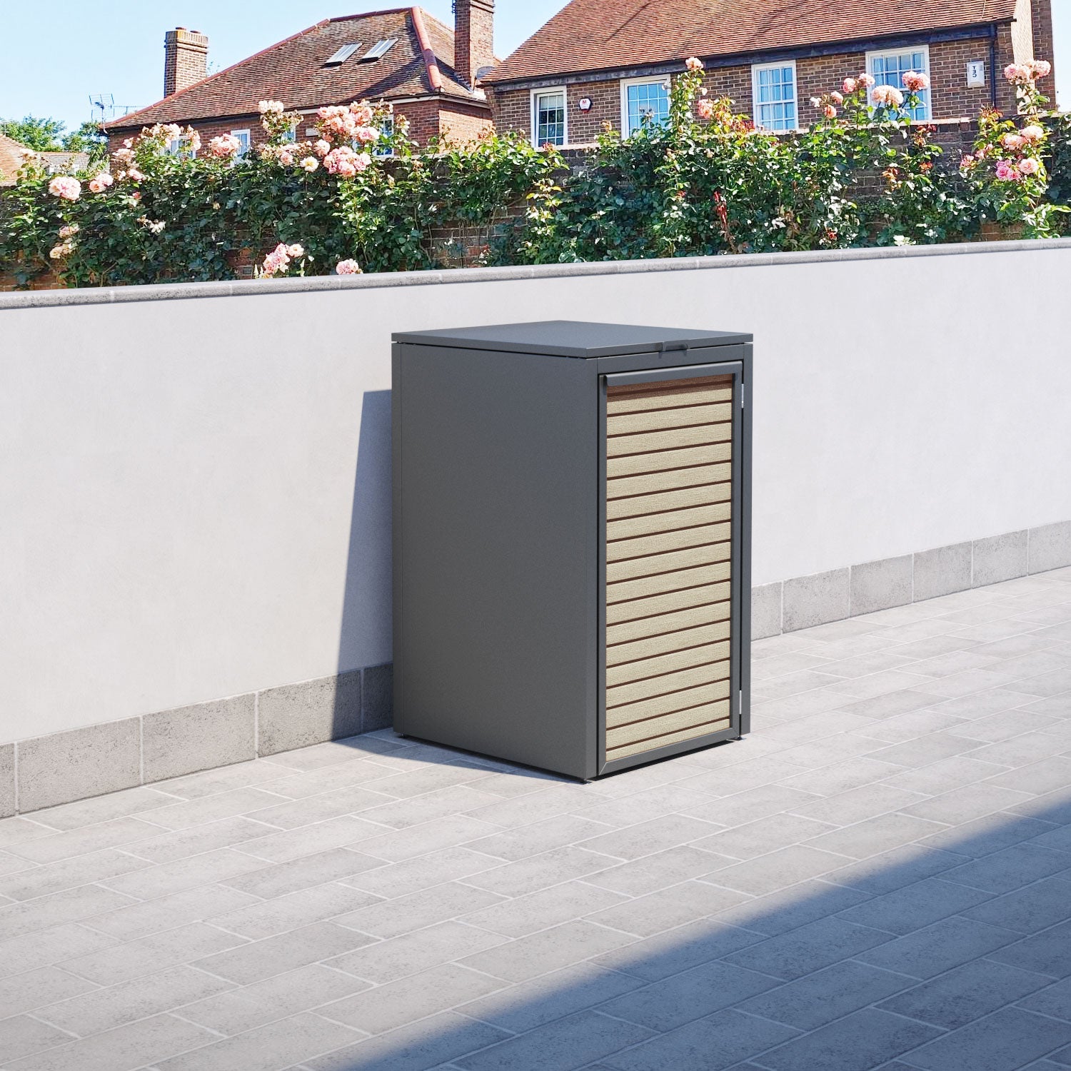 Grey 1 Bin Store with Hudson Door Slat
