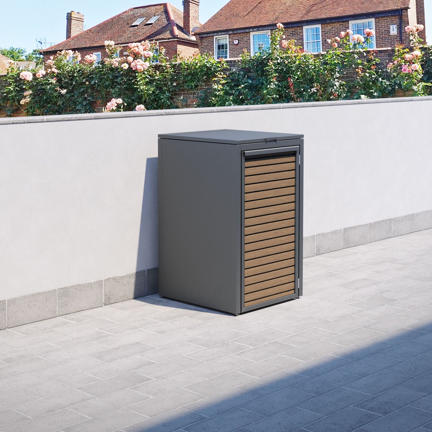 Grey 1 Bin Store with Hudson Door Slat