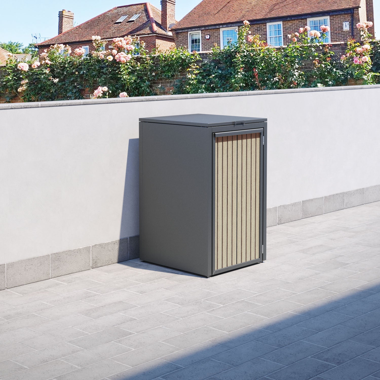 Grey 1 Bin Store with Virtis Door Slat