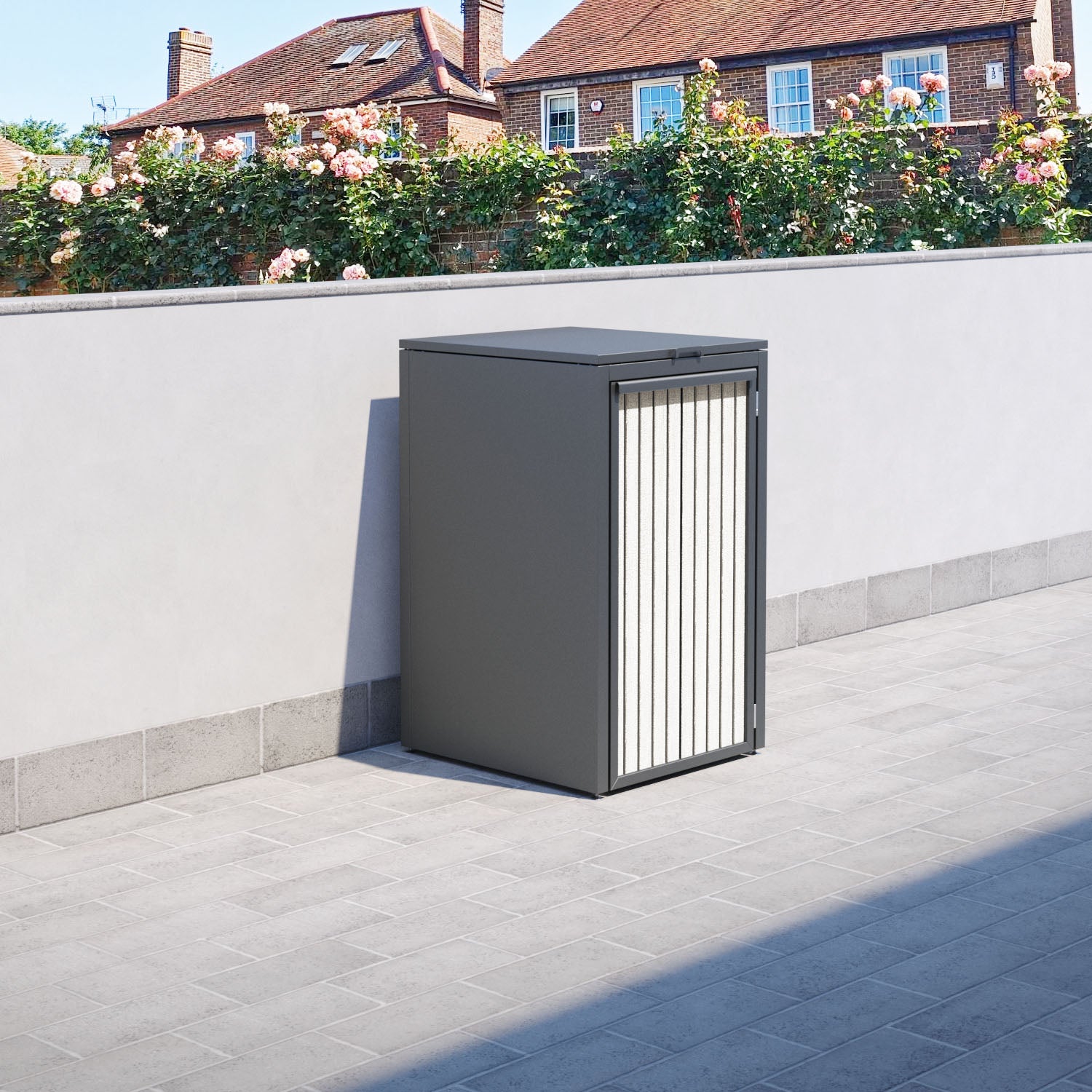 Grey 1 Bin Store with Virtis Door Slat