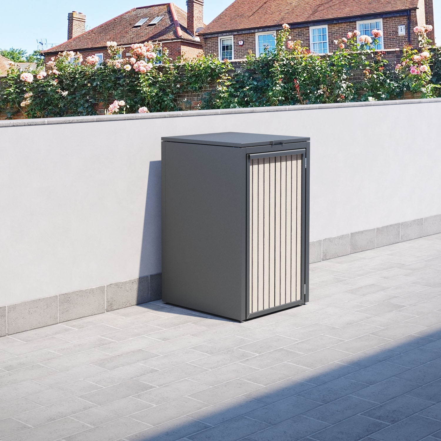 Grey 1 Bin Store with Virtis Door Slat