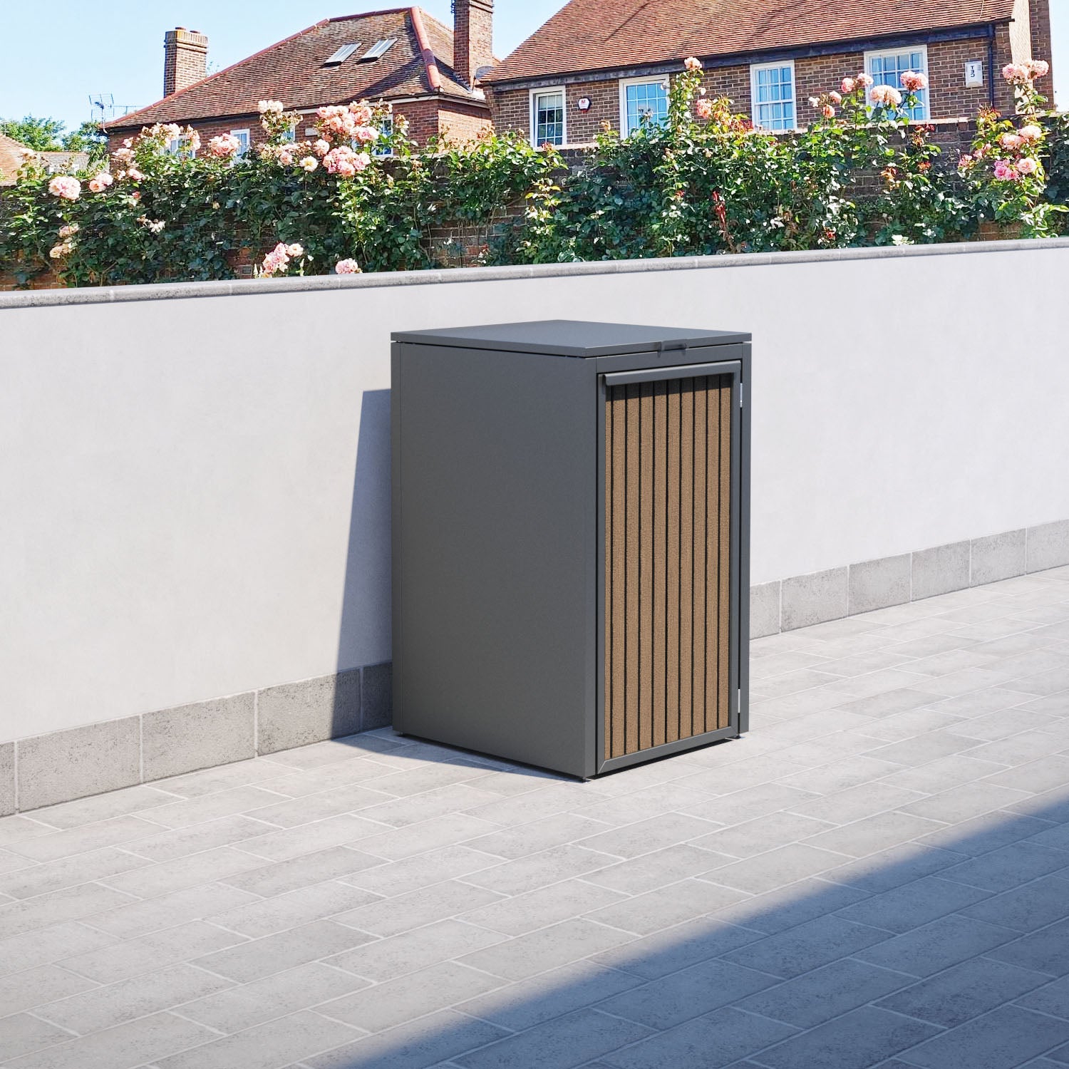 Grey 1 Bin Store with Virtis Door Slat