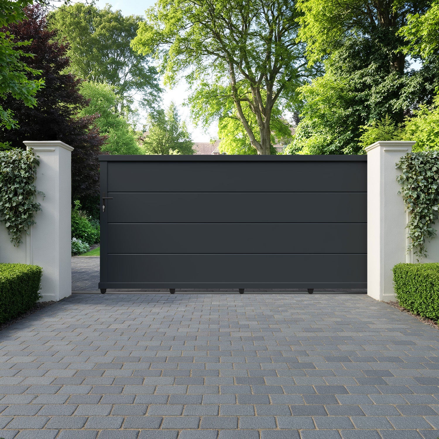 Domus Aluminium Sliding Straight Top Driveway Gate