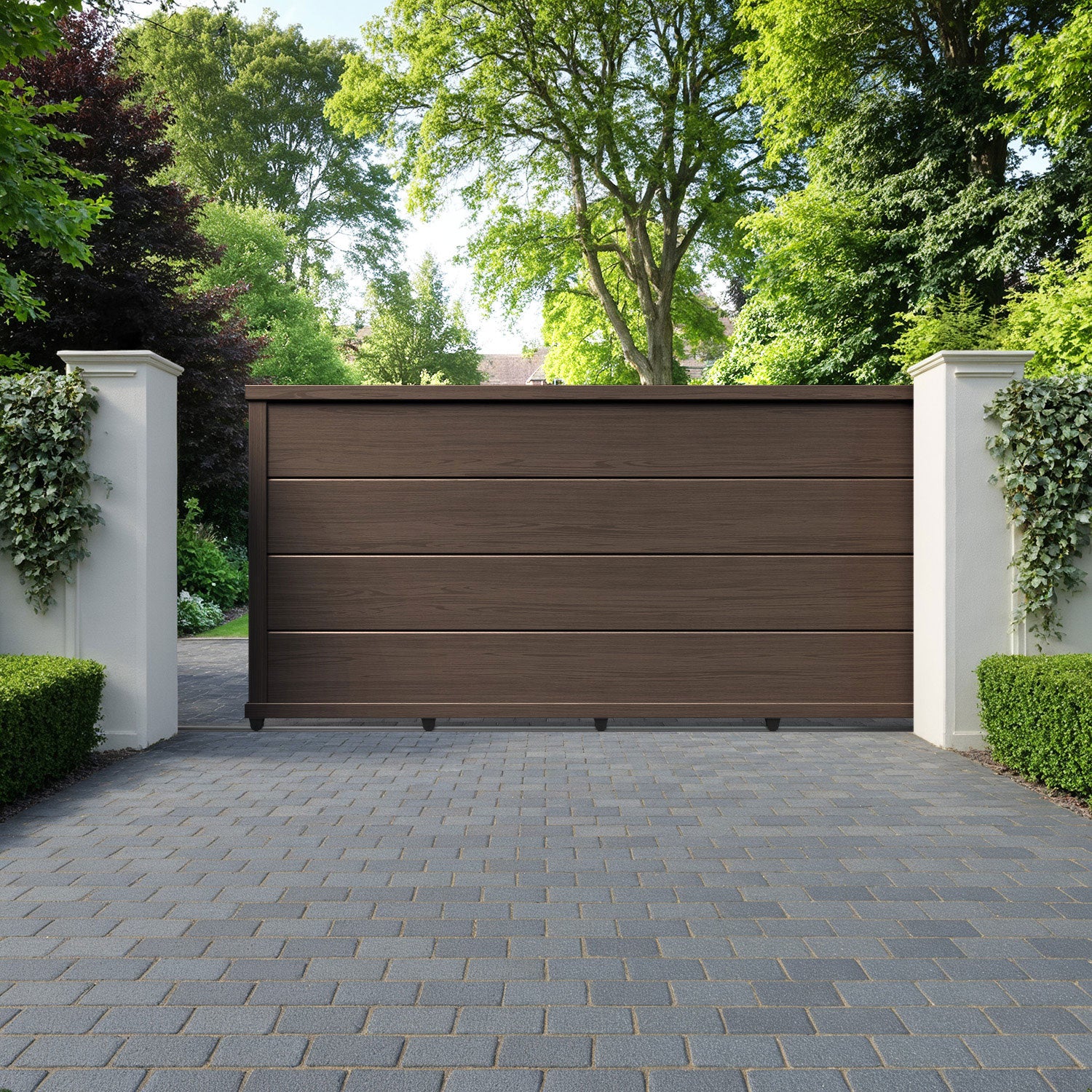 Domus Aluminium Sliding Straight Top Driveway Gate