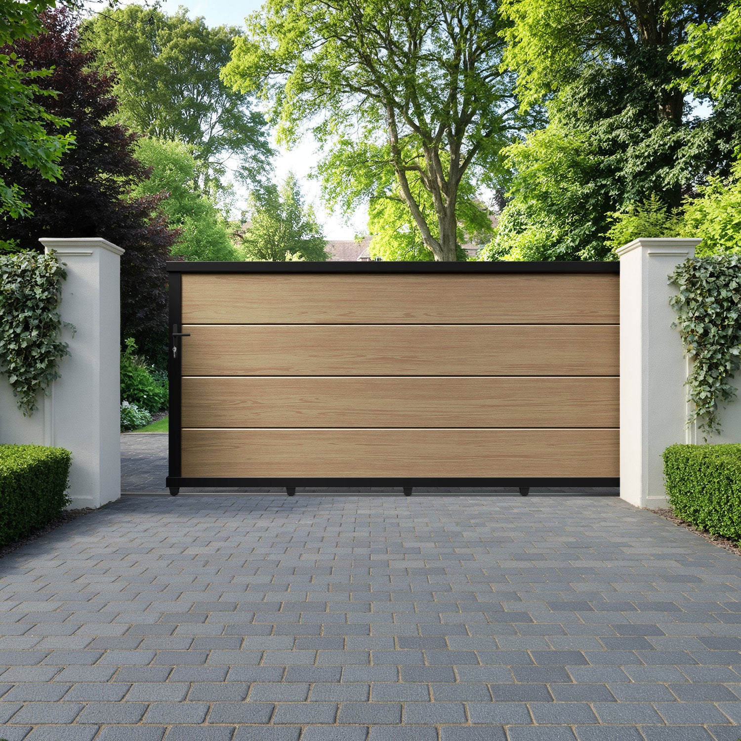 Domus Aluminium Sliding Straight Top Driveway Gate