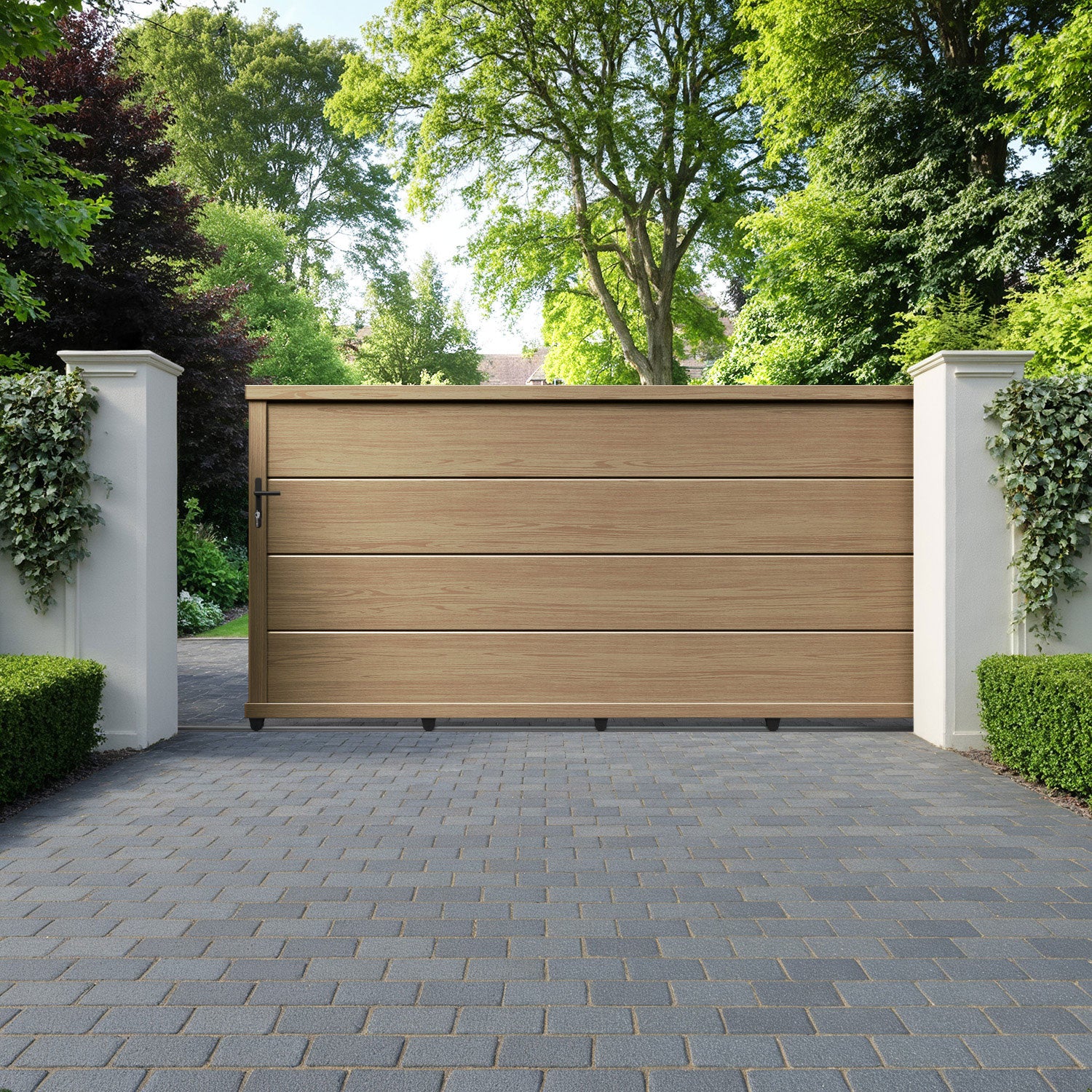 Domus Aluminium Sliding Straight Top Driveway Gate