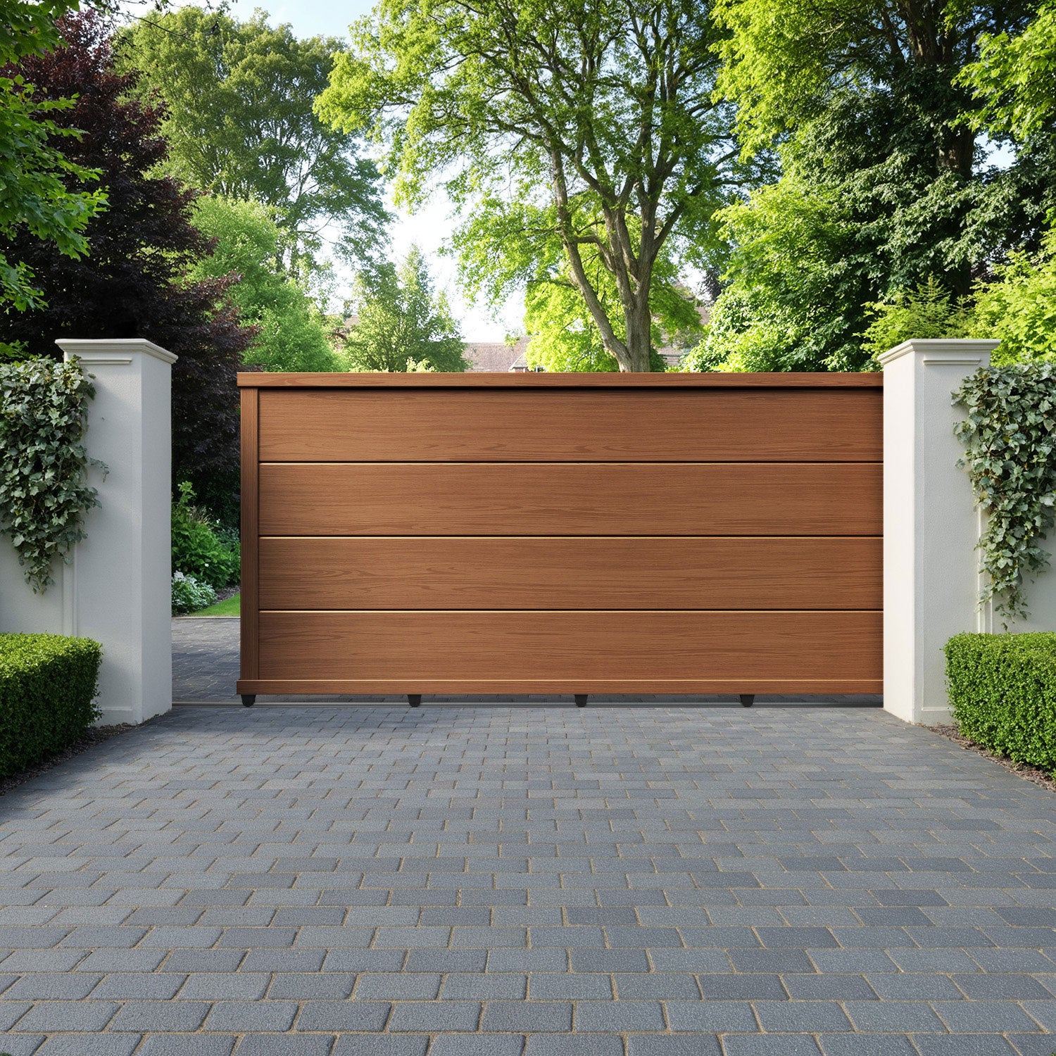 Domus Aluminium Sliding Straight Top Driveway Gate