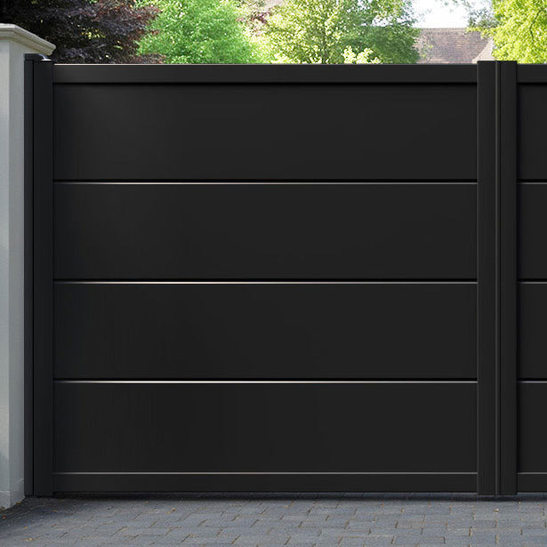 Domus Aluminium Straight Top Driveway Gate