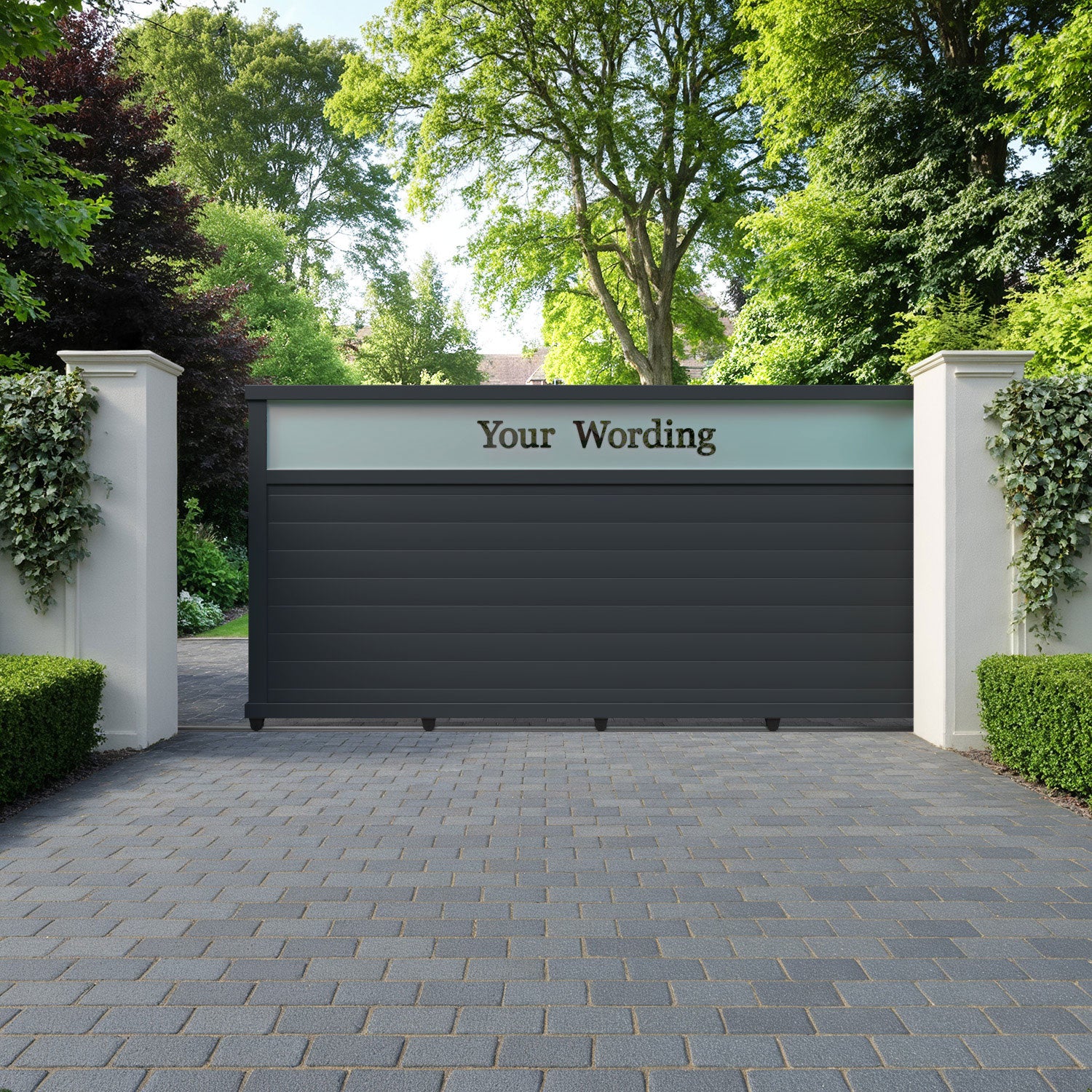 Arbour Aluminium Sliding Straight Top Driveway Gate