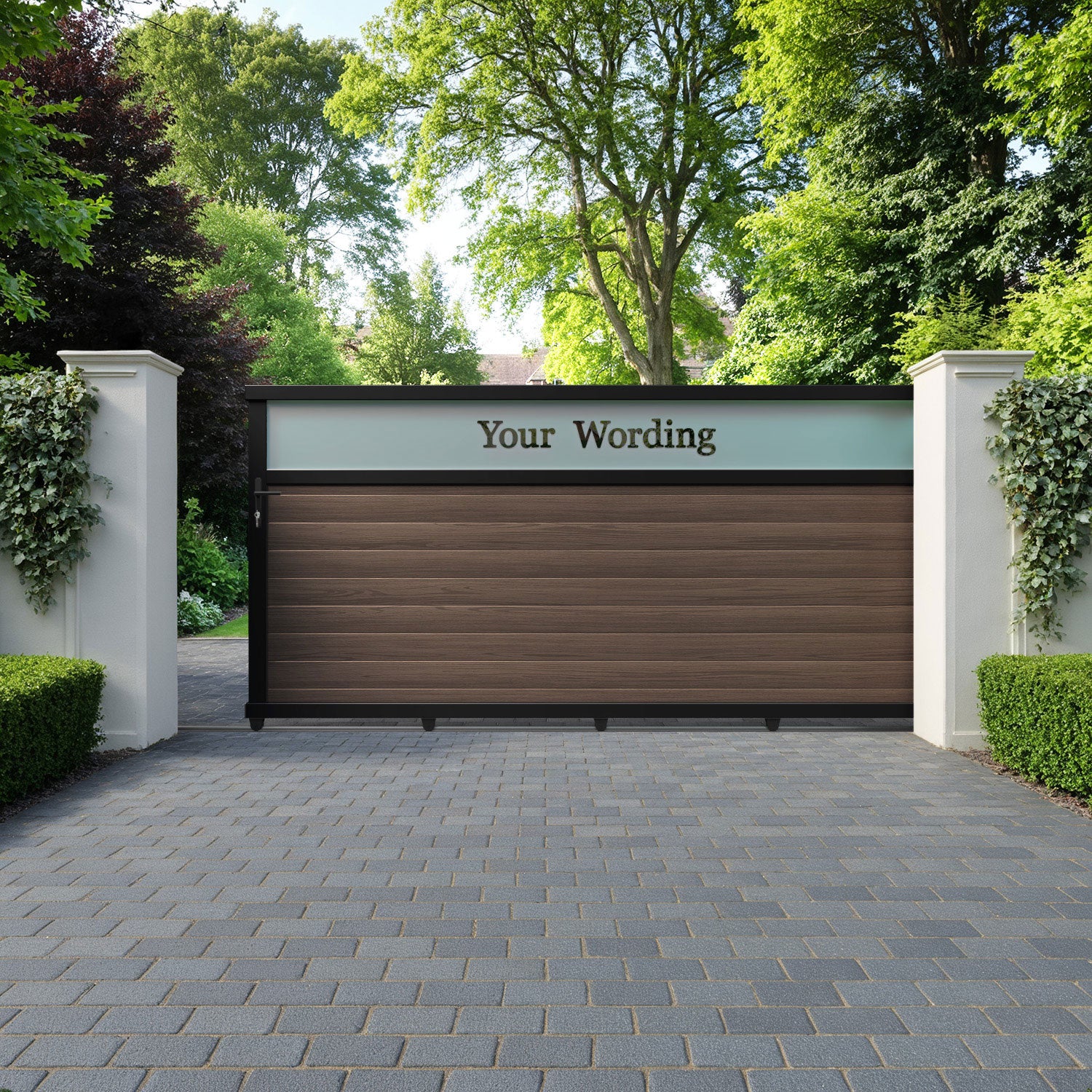Arbour Aluminium Sliding Straight Top Driveway Gate