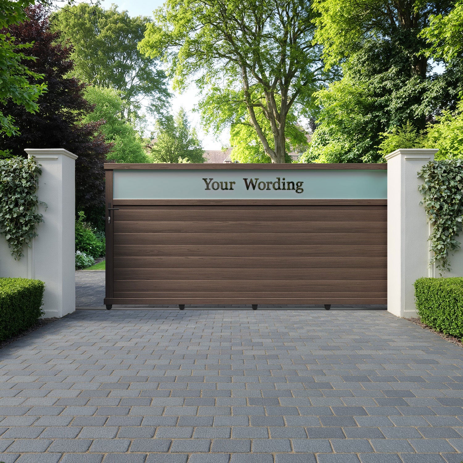 Arbour Aluminium Sliding Straight Top Driveway Gate