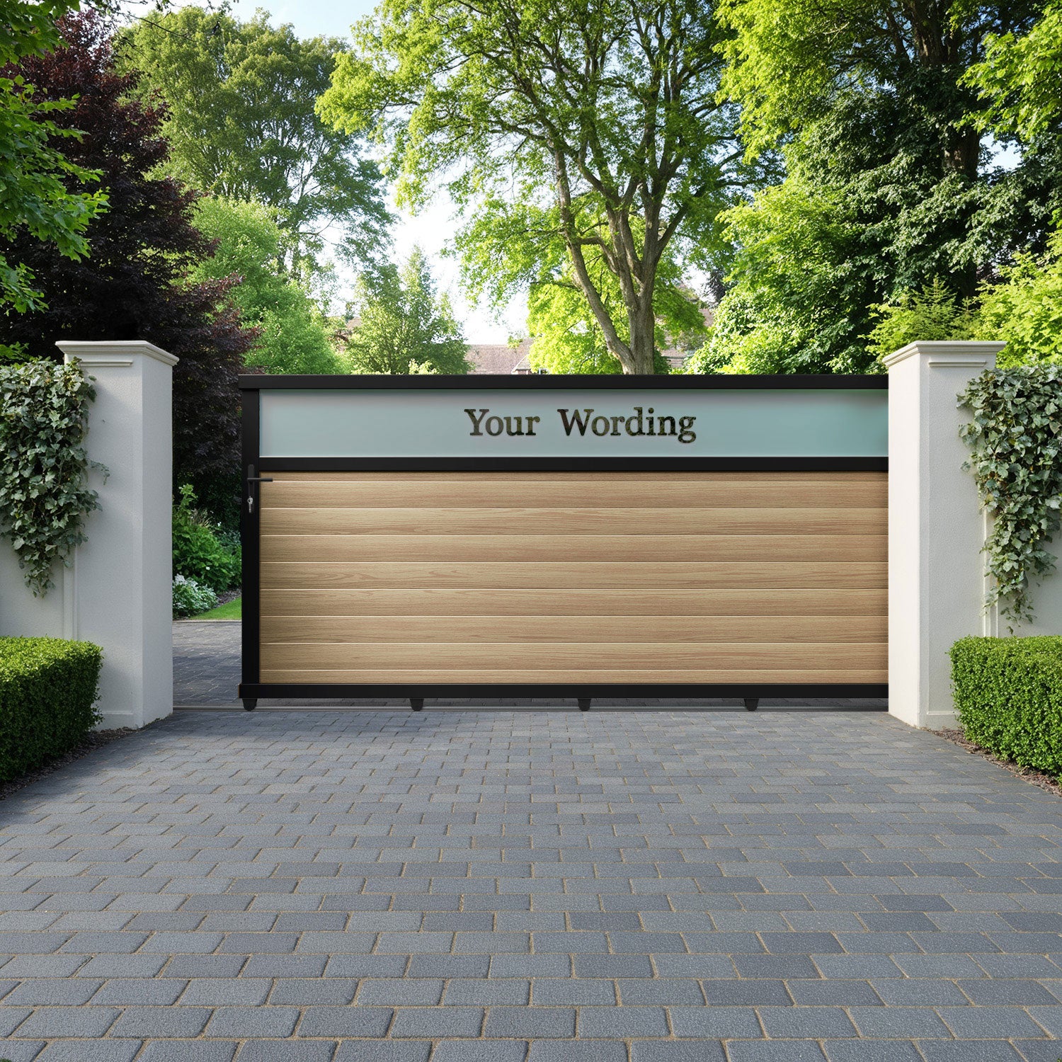 Arbour Aluminium Sliding Straight Top Driveway Gate