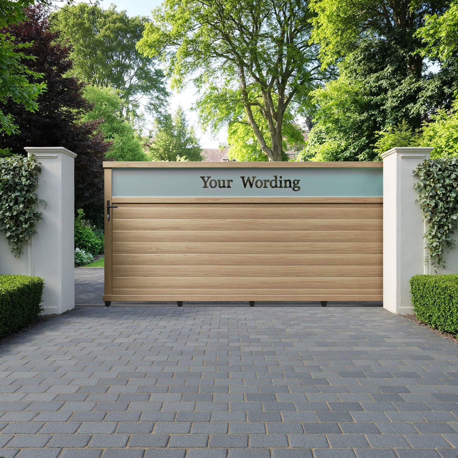Arbour Aluminium Sliding Straight Top Driveway Gate