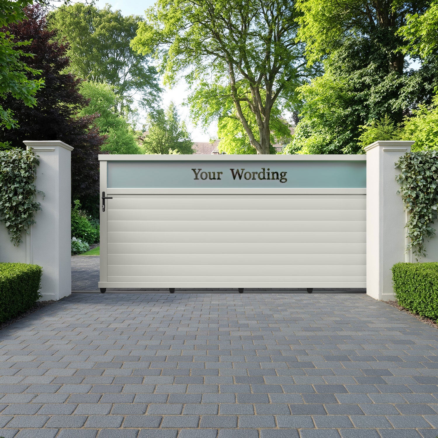 Arbour Aluminium Sliding Straight Top Driveway Gate