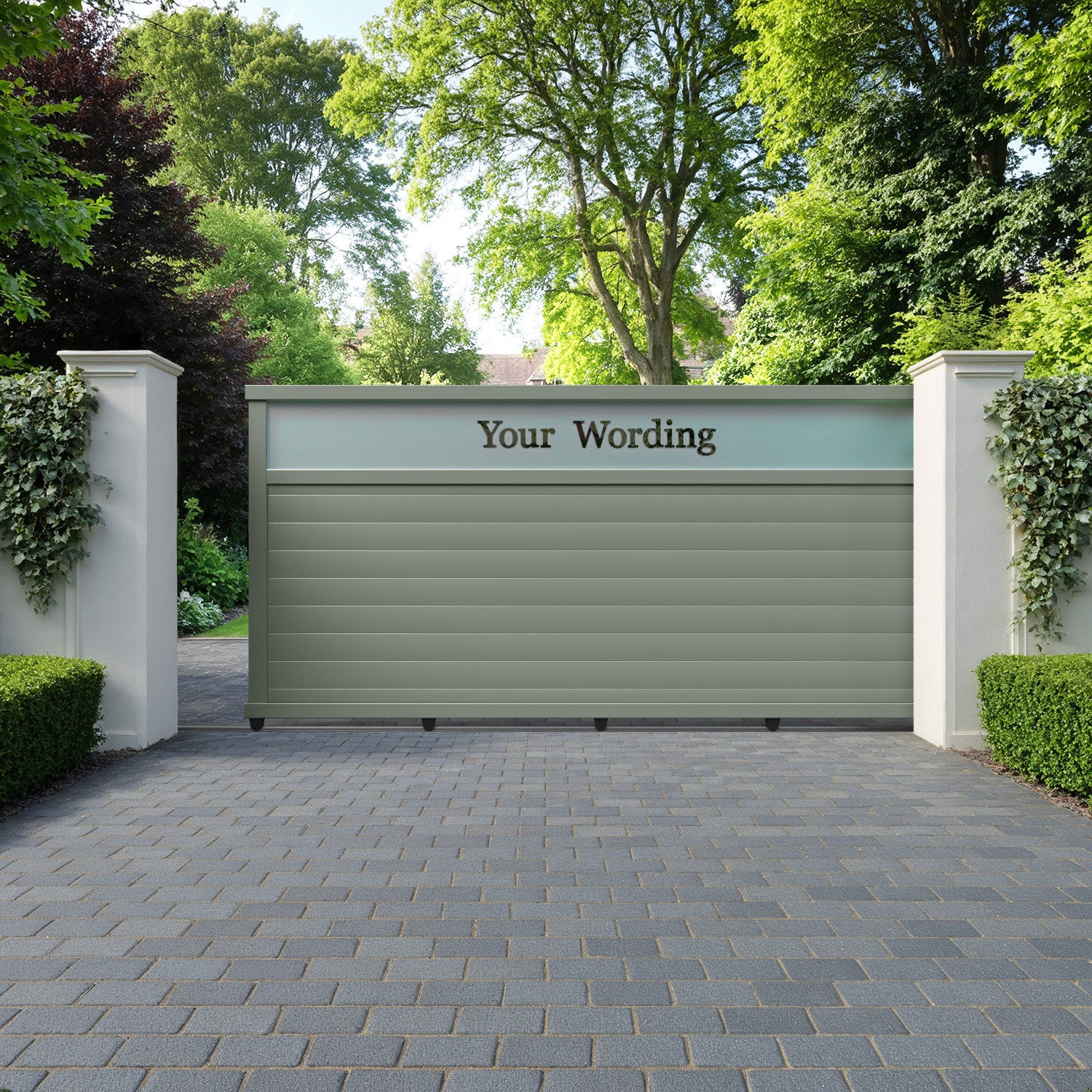 Arbour Aluminium Sliding Straight Top Driveway Gate