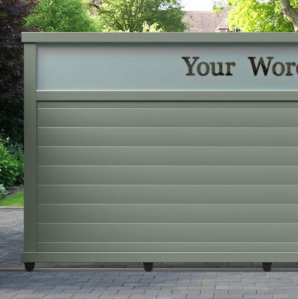 Arbour Aluminium Sliding Straight Top Driveway Gate