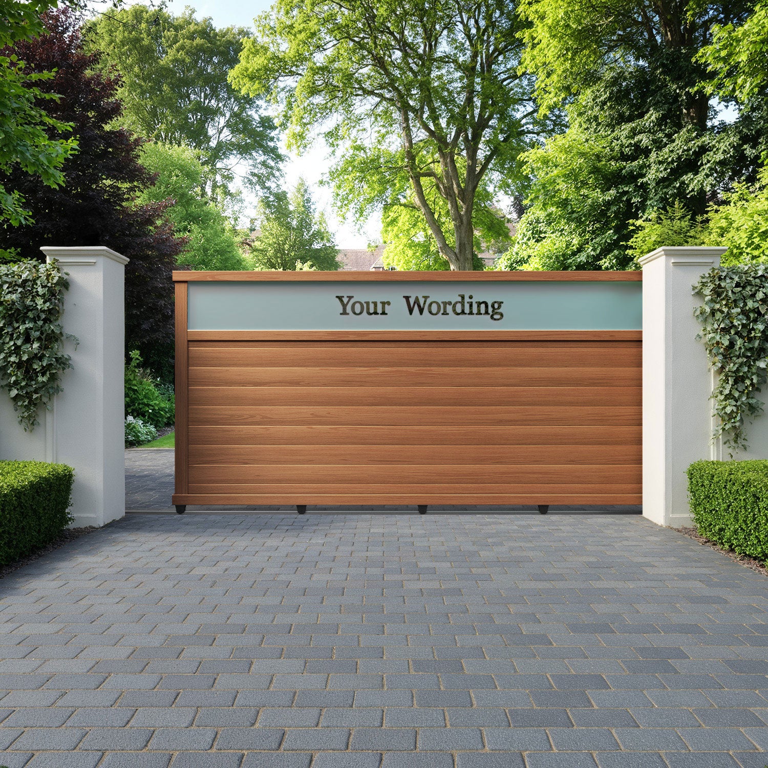 Arbour Aluminium Sliding Straight Top Driveway Gate