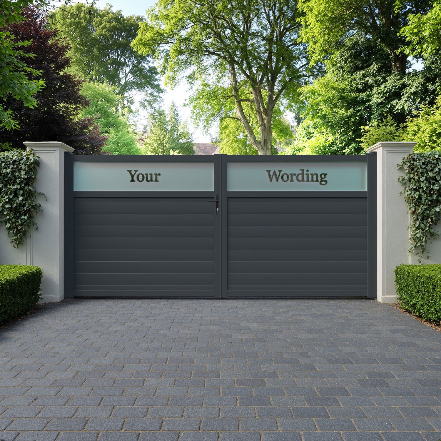 Arbour Aluminium Straight Top Driveway Gate