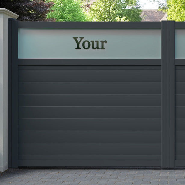 Arbour Aluminium Straight Top Driveway Gate