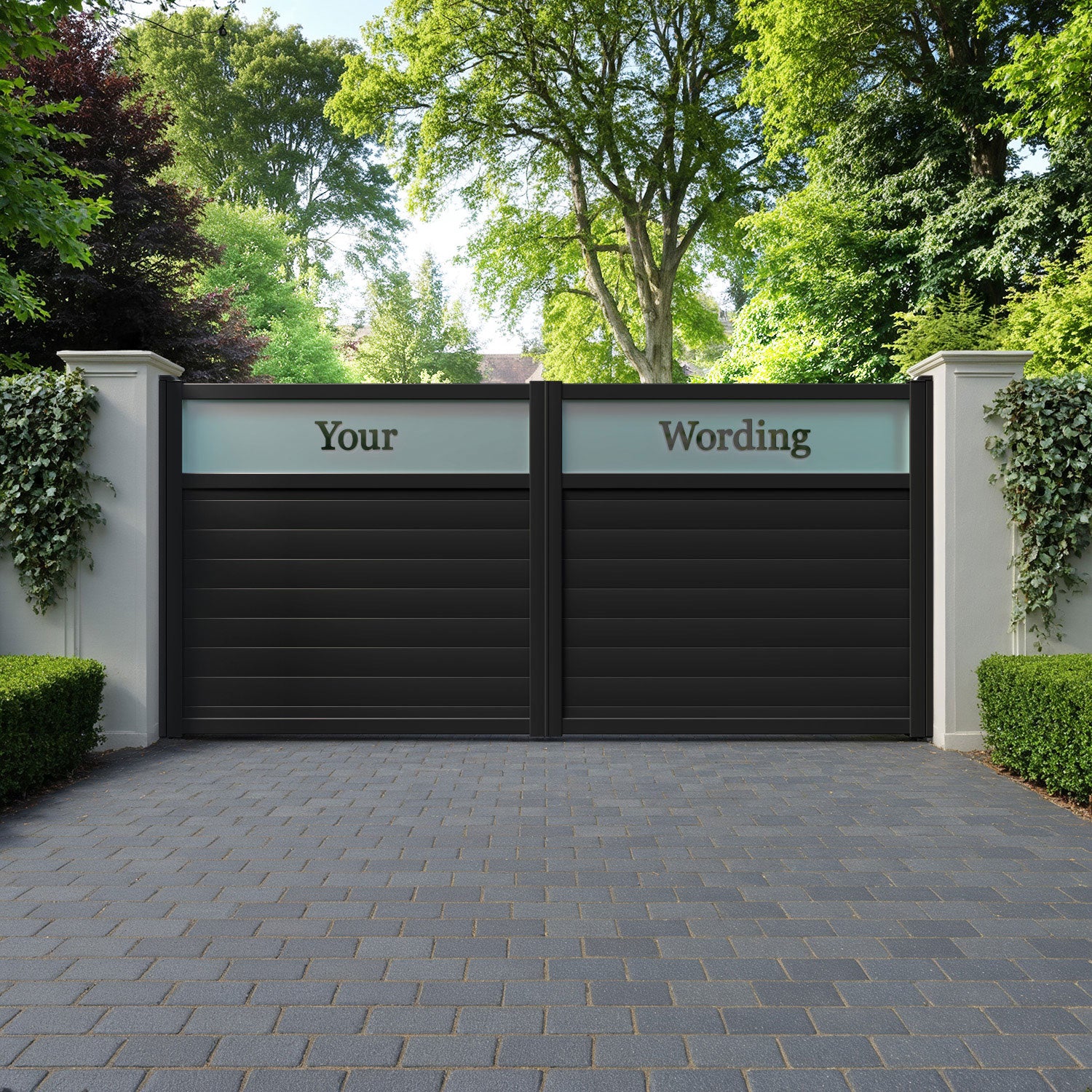 Arbour Aluminium Straight Top Driveway Gate