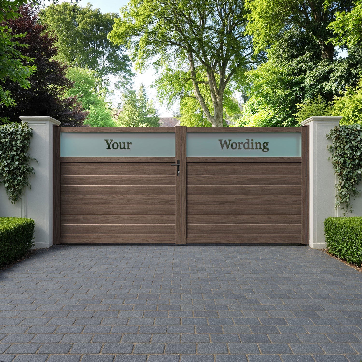 Arbour Aluminium Straight Top Driveway Gate