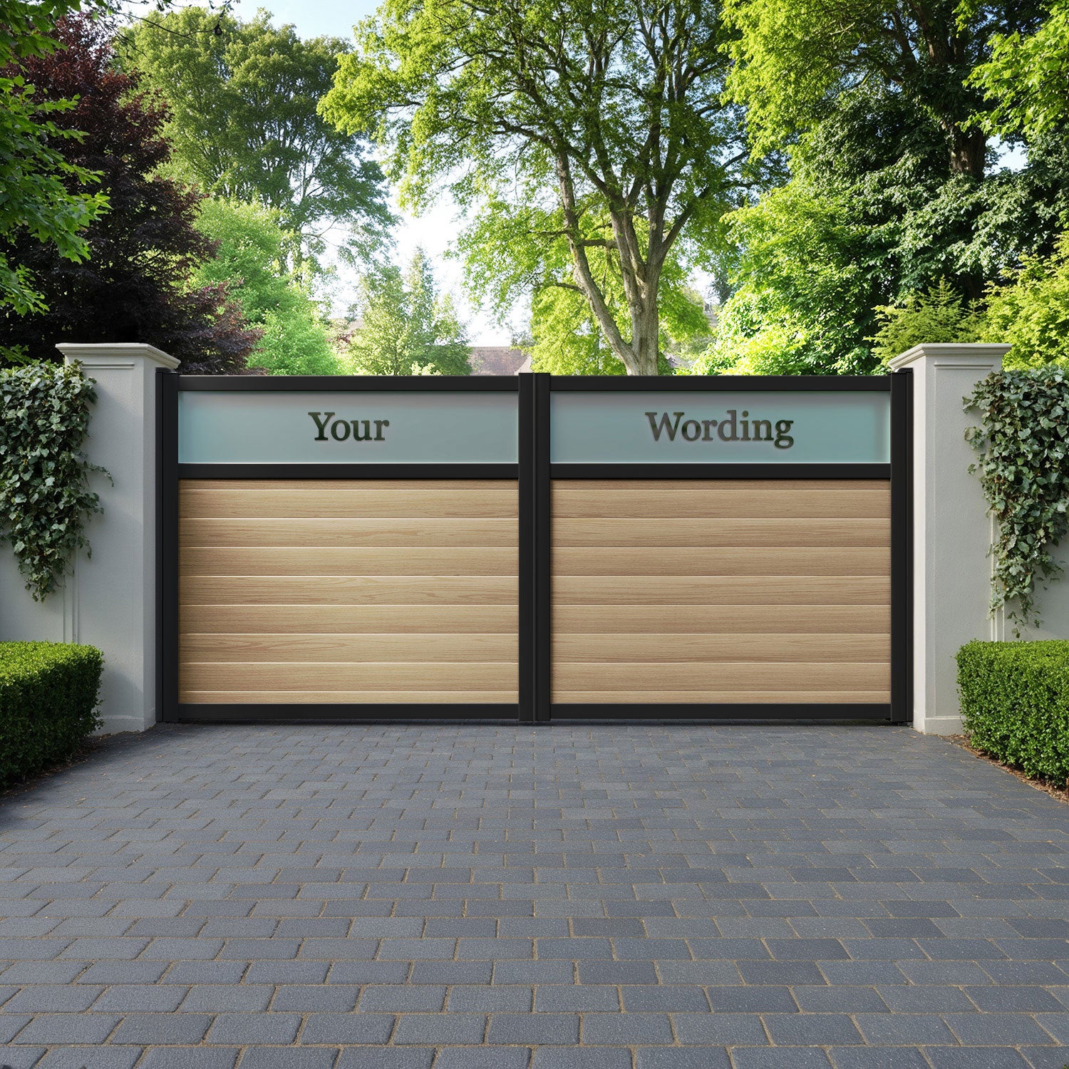 Arbour Aluminium Straight Top Driveway Gate