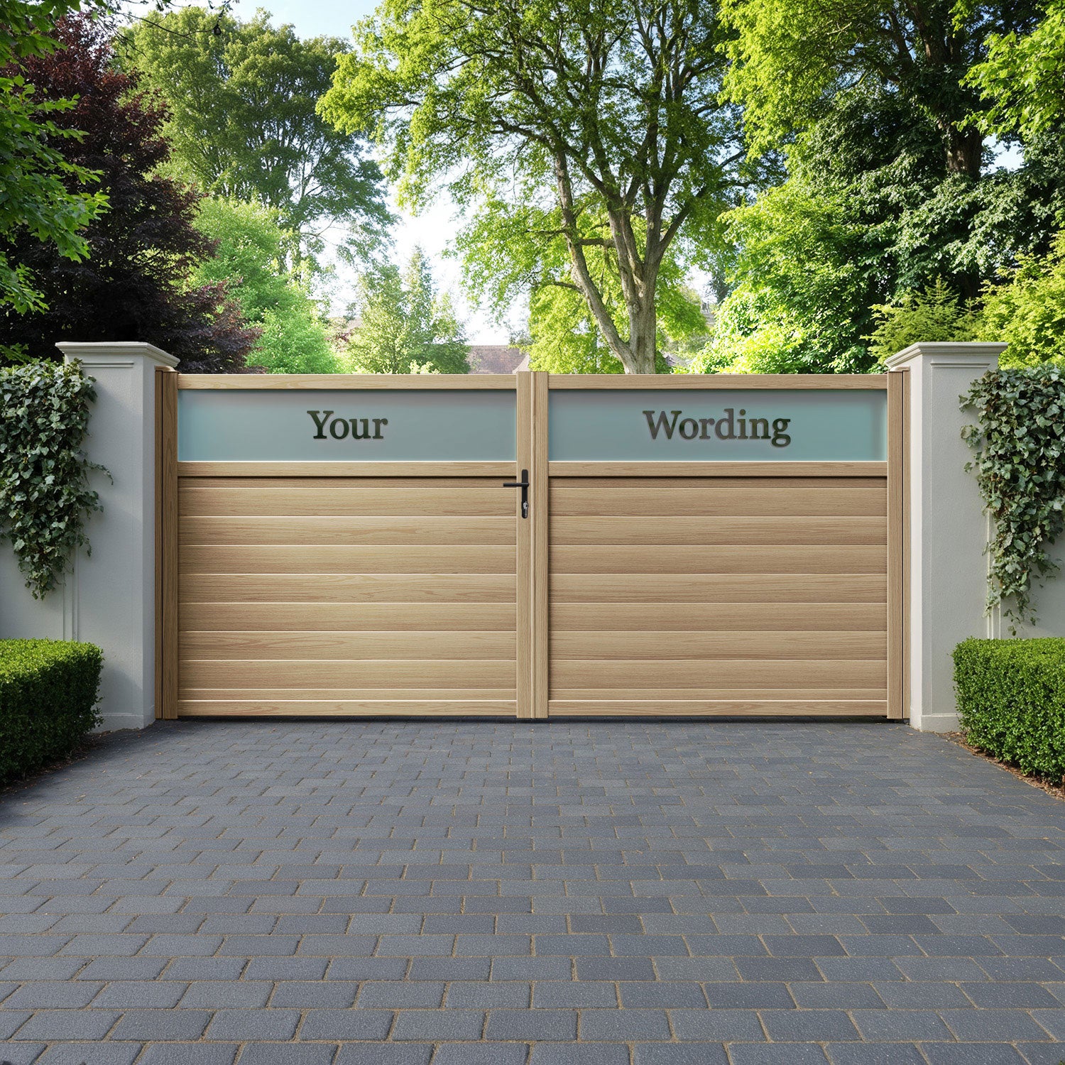 Arbour Aluminium Straight Top Driveway Gate