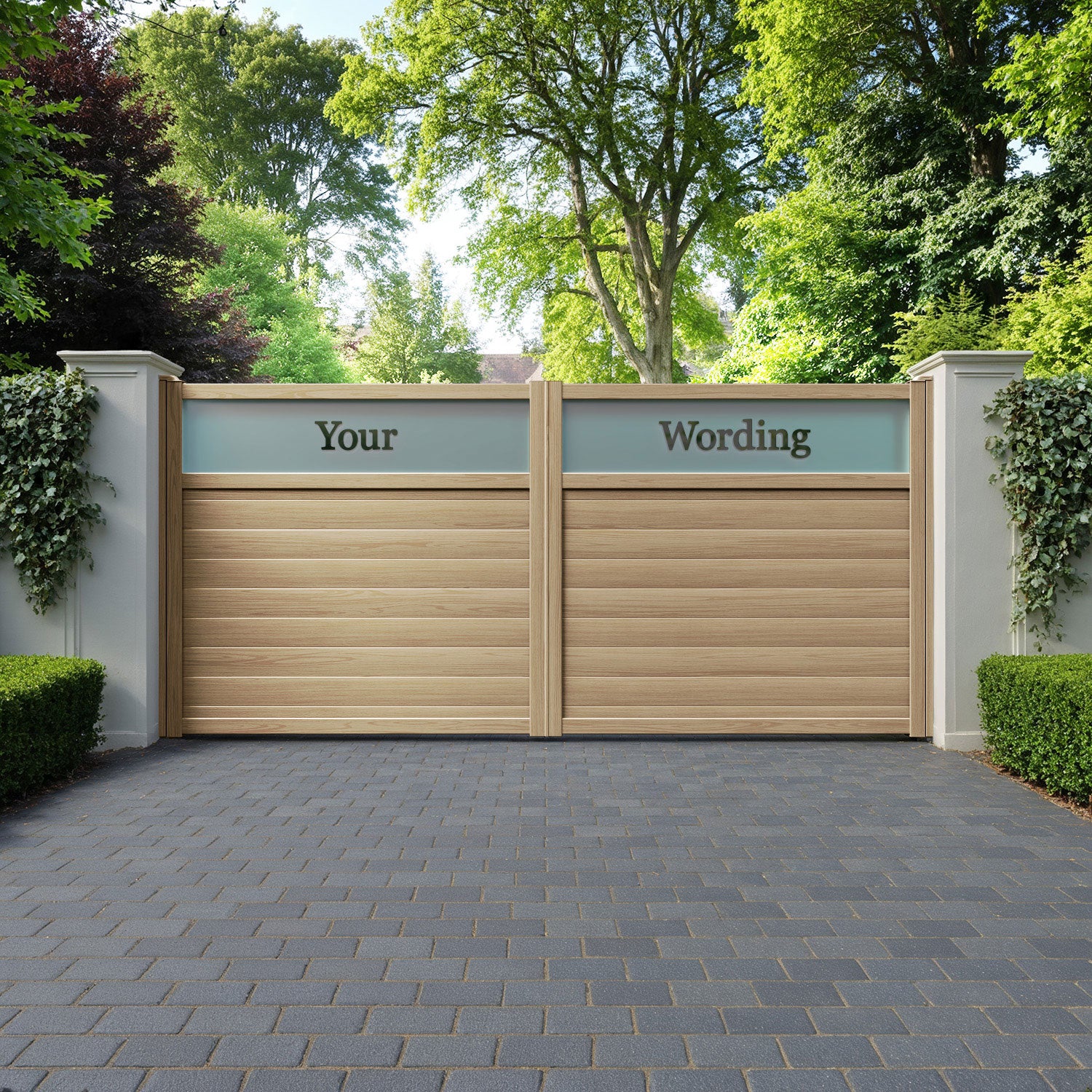 Arbour Aluminium Straight Top Driveway Gate