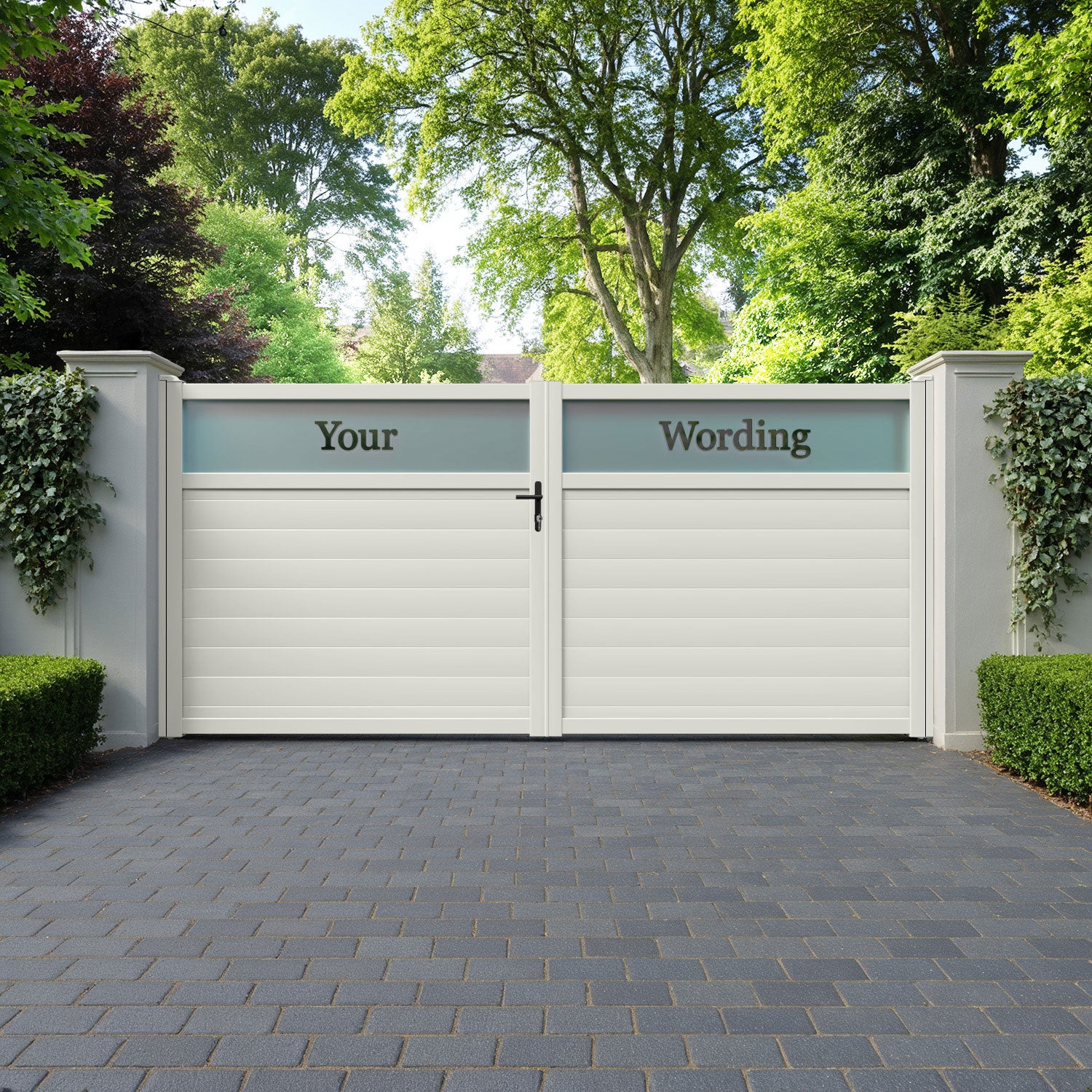 Arbour Aluminium Straight Top Driveway Gate