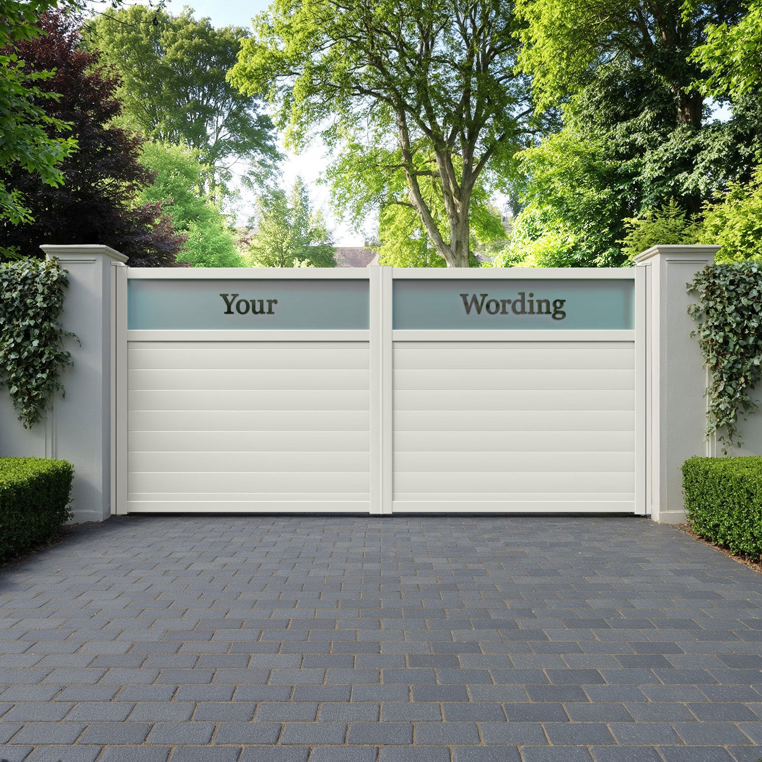 Arbour Aluminium Straight Top Driveway Gate