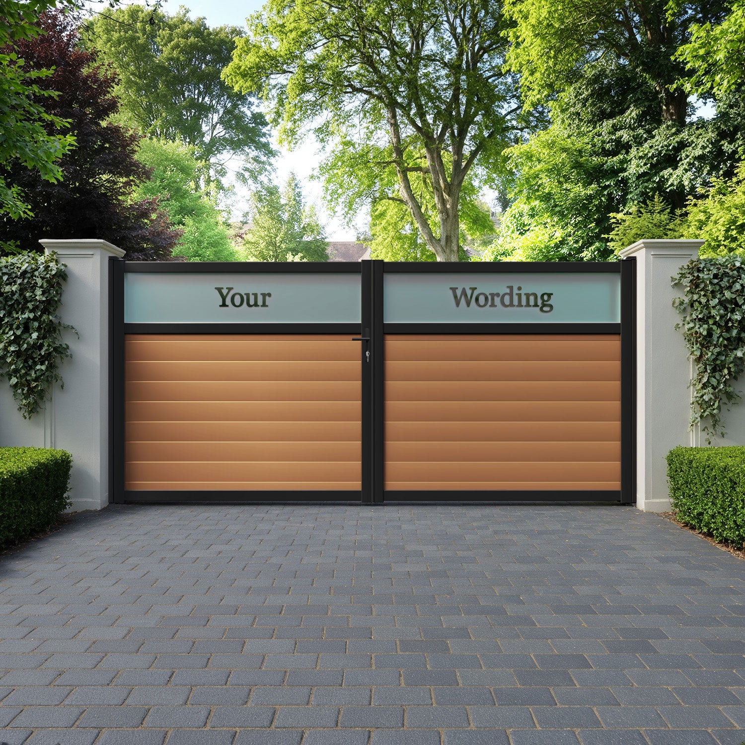 Arbour Aluminium Straight Top Driveway Gate