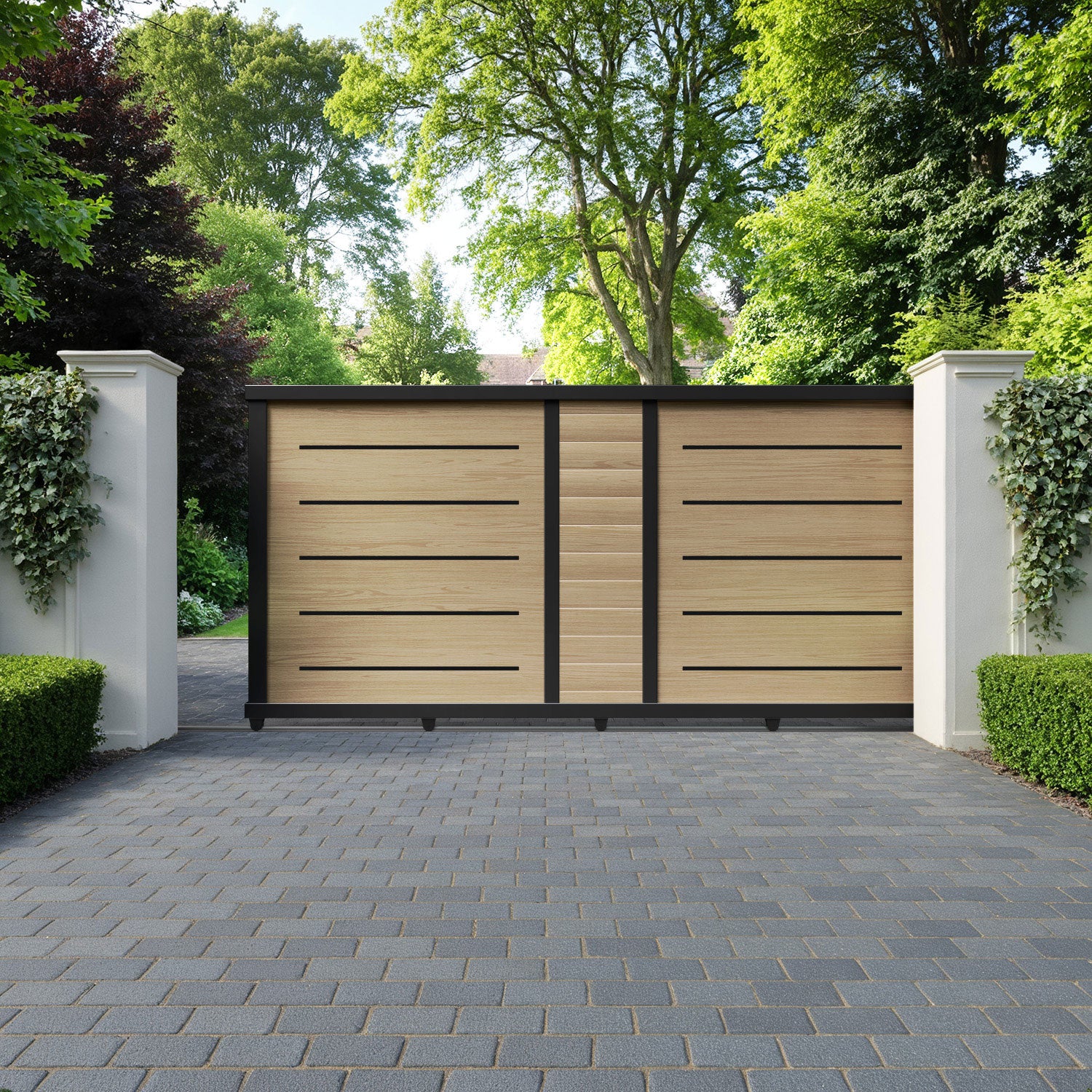 Bentley Aluminium Sliding Straight Top Driveway Gate