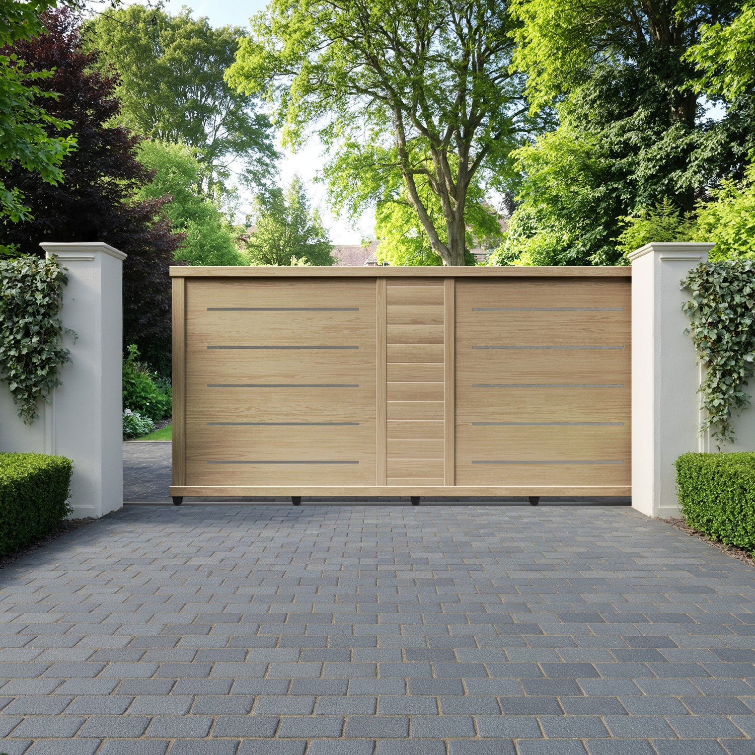 Bentley Aluminium Sliding Straight Top Driveway Gate