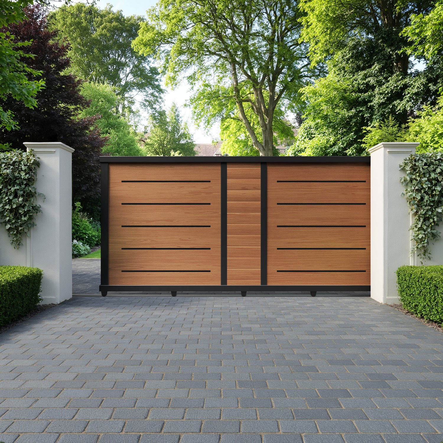 Bentley Aluminium Sliding Straight Top Driveway Gate