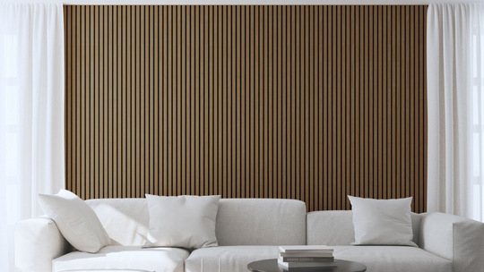 InsuSlat™ Wall Panel - Warm Oak - H240cm x W60cm (Pack of 1)