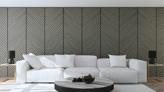 InsuSlat™ Angled Wall Panel - Mid Grey - H240cm x W60cm (Pack of 2) = H240cm x W120cm