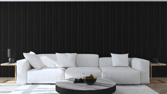 InsuSlat™ Random Wall Panel - Black - H240cm x W60cm (Pack of 1)