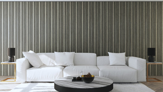 InsuSlat™ Random Wall Panel - Mid Grey - H240cm x W60cm (Pack of 1)