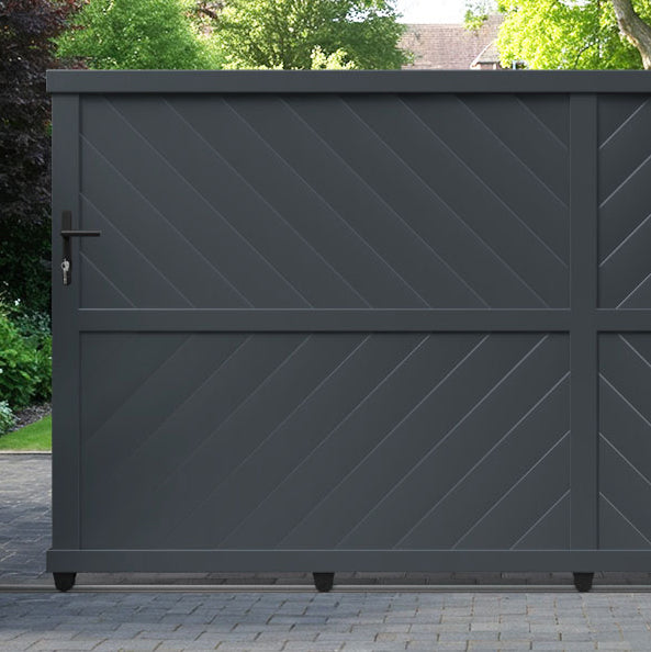 Sudbury Aluminium Sliding Straight Top Driveway Gate