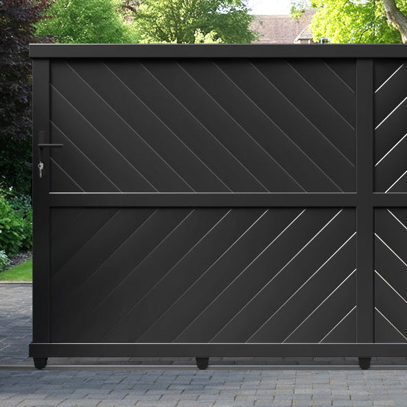 Sudbury Aluminium Sliding Straight Top Driveway Gate