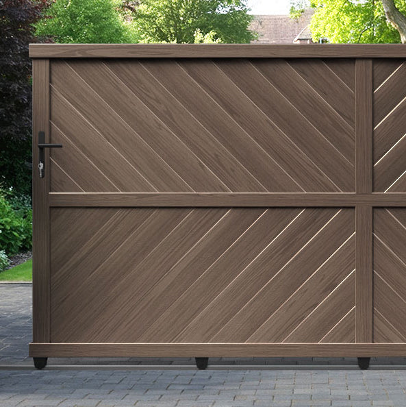 Sudbury Aluminium Sliding Straight Top Driveway Gate