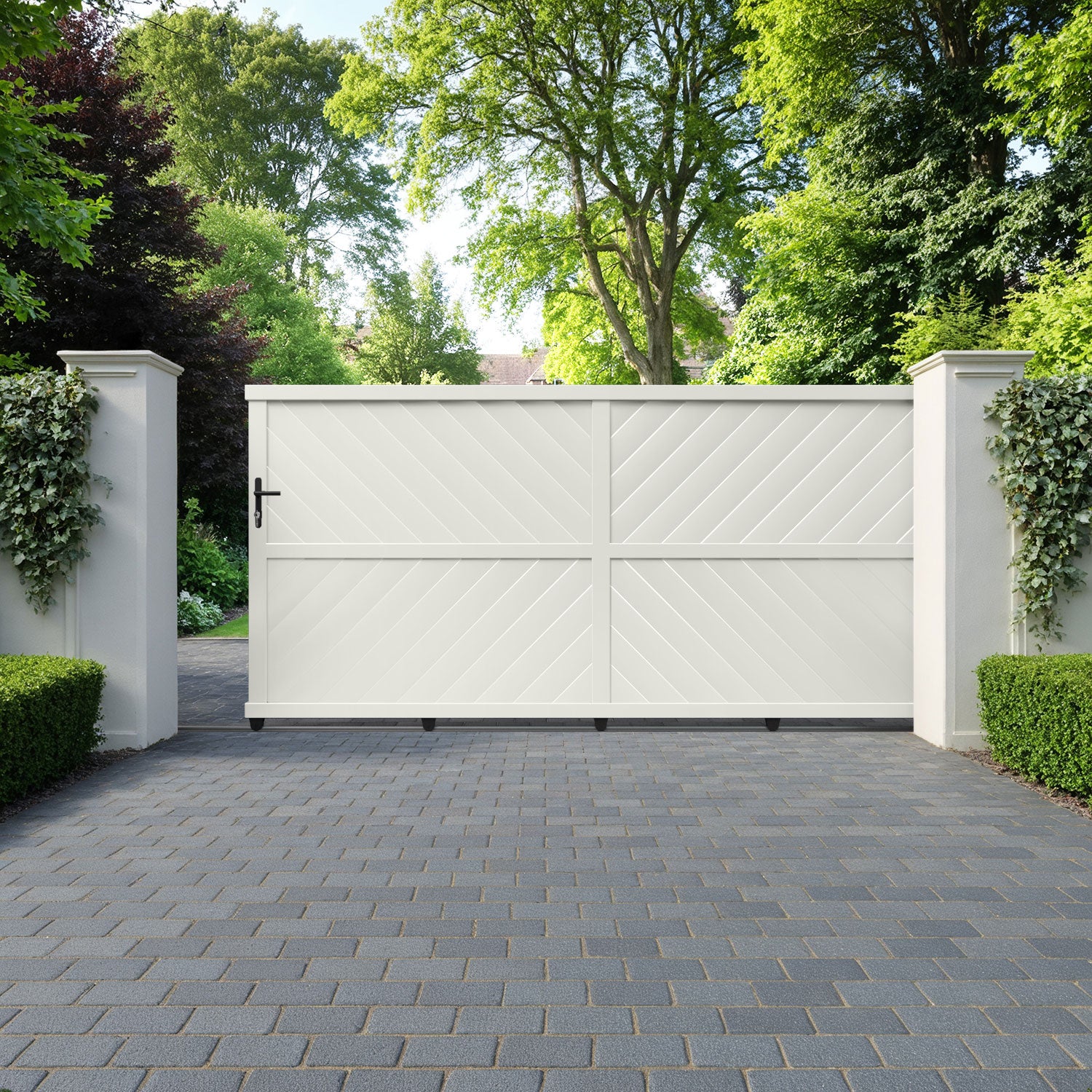 Sudbury Aluminium Sliding Straight Top Driveway Gate