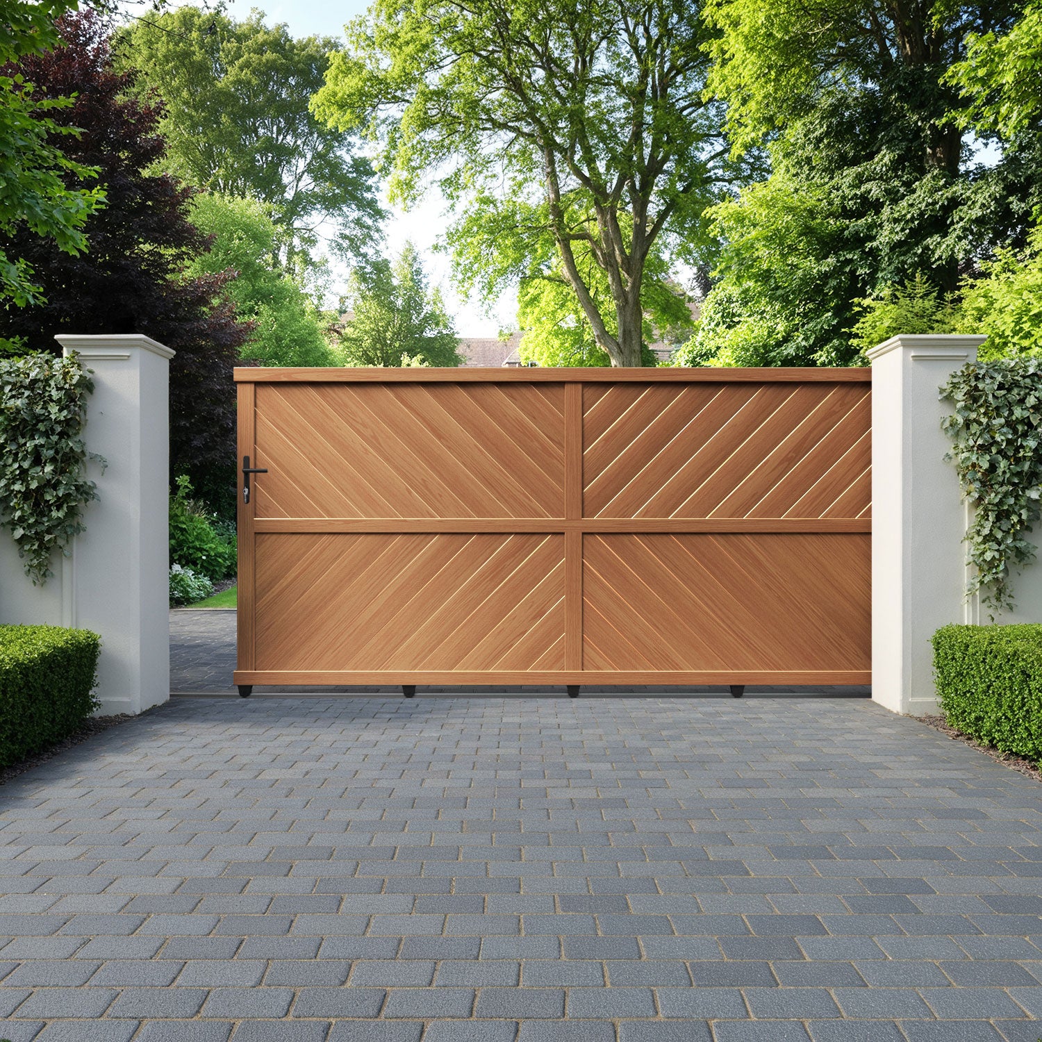 Sudbury Aluminium Sliding Straight Top Driveway Gate