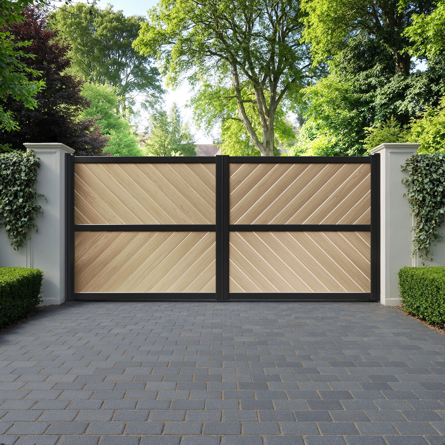 Sudbury Aluminium Straight Top Driveway Gate