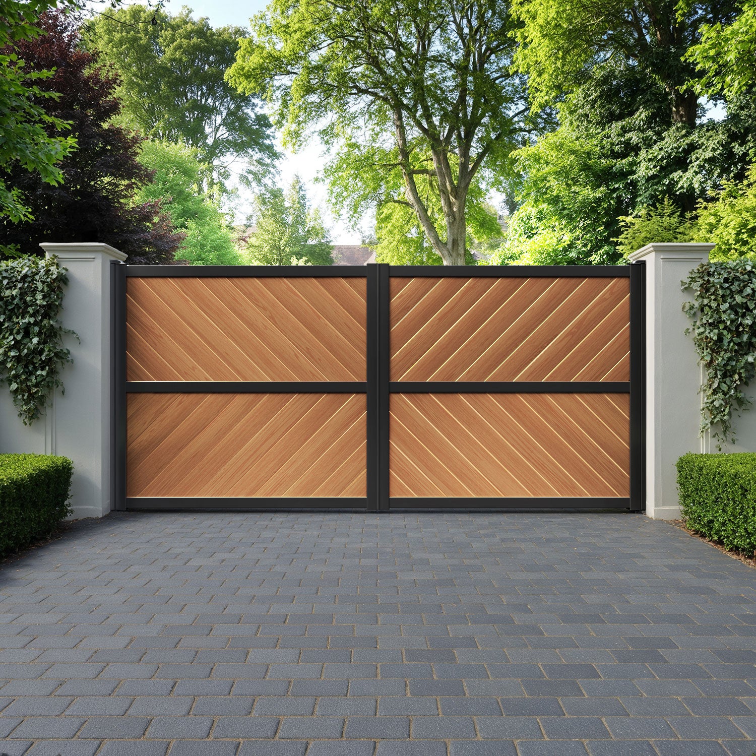 Sudbury Aluminium Straight Top Driveway Gate
