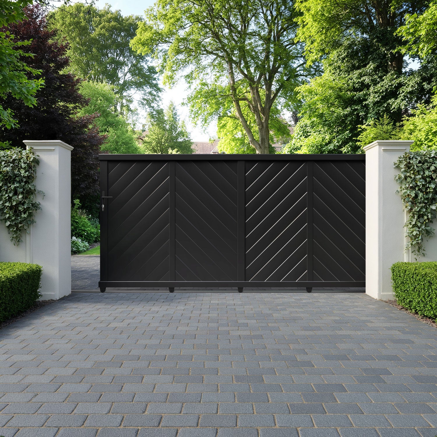Alderton Aluminium Sliding Straight Top Driveway Gate