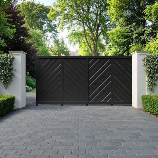 Alderton Aluminium Sliding Straight Top Driveway Gate