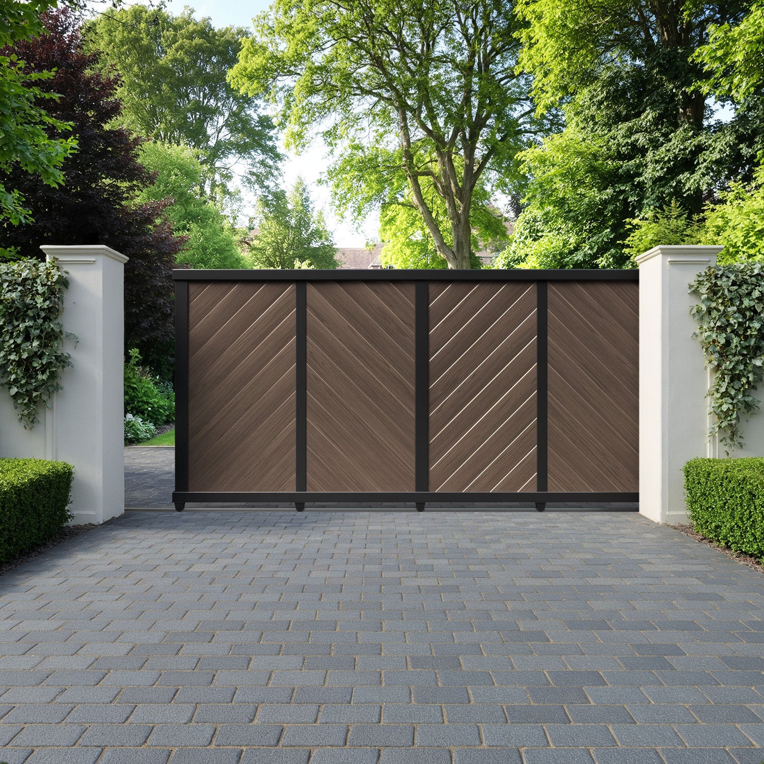 Alderton Aluminium Sliding Straight Top Driveway Gate